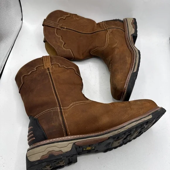 Dan Post Blayde Work Boots Mens 13 EW Steel Toe Waterproof Brown DP69482